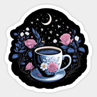 Coffee and Flowers Sticker